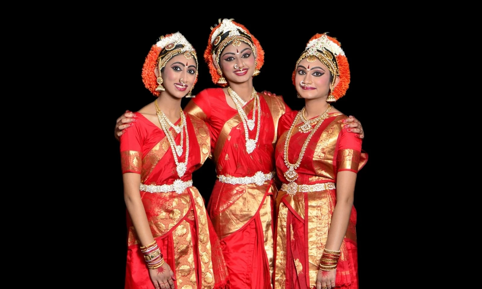 Rangapravesam ceremony portrait — Pooja, Visishta and Nitya