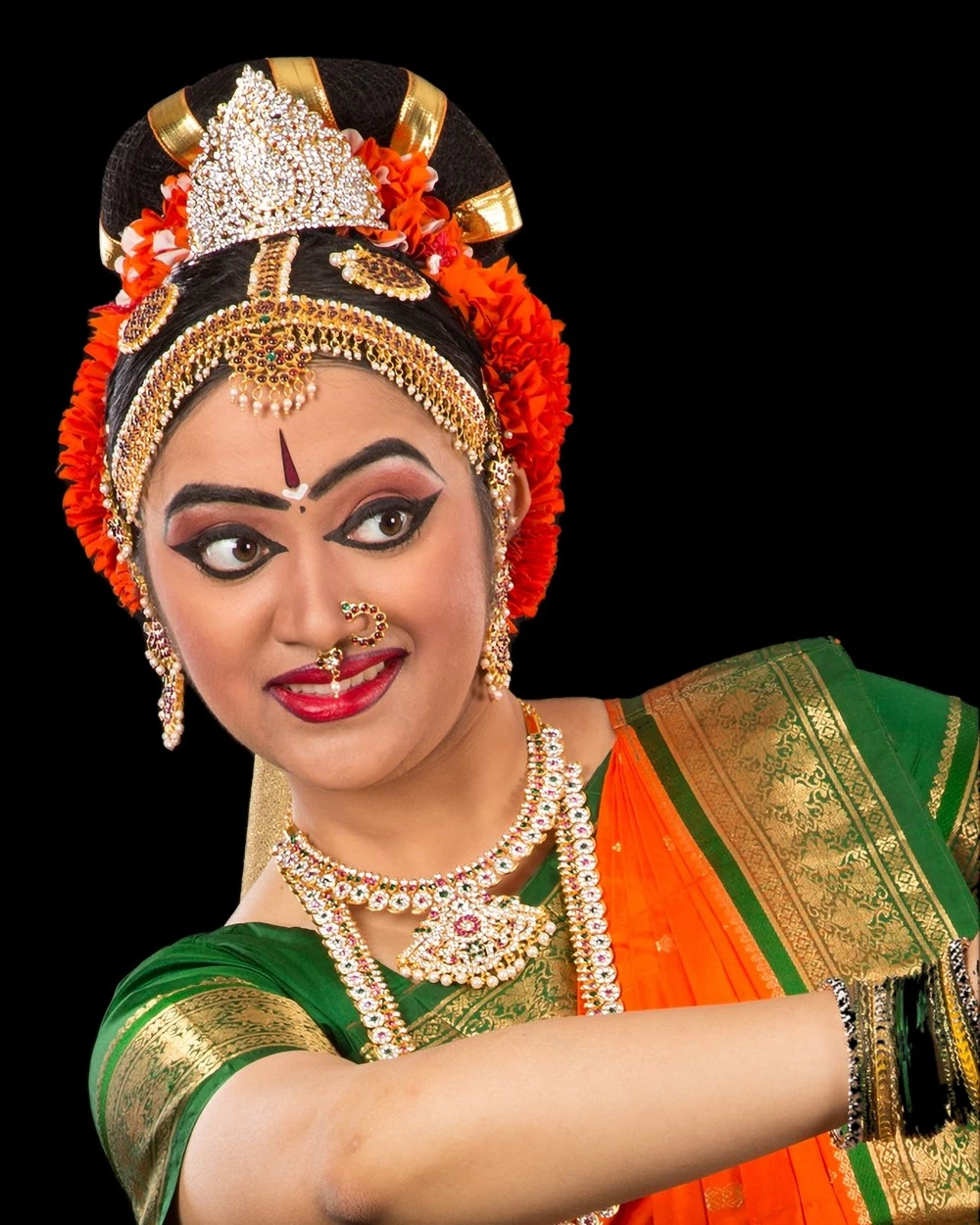 Rangapravesam ceremony portrait — Sriya Vudata