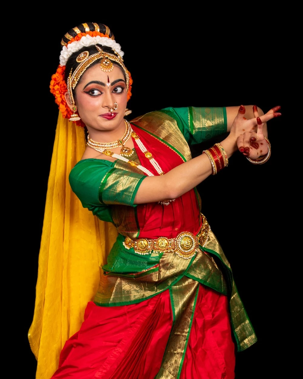 Rangapravesam ceremony portrait — Ujjayi Pamidi