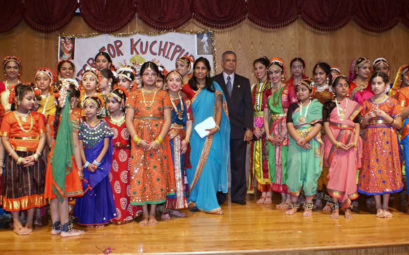 Archival photograph of a recital or gathering